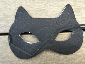 Women Girls Black Sequins Cat Kitty Costume Party Fancy Dance Eye Face Mask