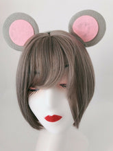 Women Children Mouse Bear Grey Pink Round Ear Party Hair head band Headband