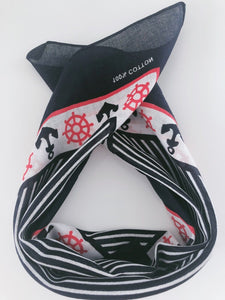 Women Men Girl Cotton Navy Sailor Anchor Marine Bandana Hair Headband Wrap Scarf