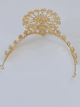 Women Peacock Egypt Greek Party Prom Hair Head Crystal Pearl Gold crown Tiara