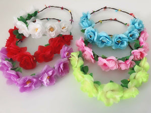 Women Flower Girl Leaf Boho Party Wedding Beach Crown hair headband Garland