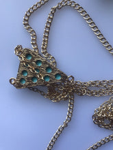 Women gold Boho beach thigh leg tassel body turquoise chain metallic jewellery
