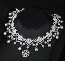 Women boho White Wedding Bride Crystal Lace Pearl Party Forehead Hair Headband