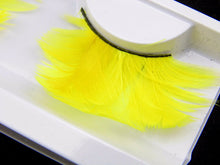 Long Yellow Costume Feather Exaggerated Party Fake False Eyelashes Eye lashes