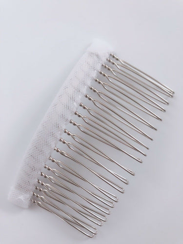 Women Lady Bride Bridal Veil hair head DIY accessory Metal Silver color Comb