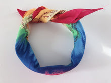 Women Men Girl Cotton Rainbow colorful Paisley Bandana Hair Headband Wrap Scarf