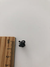 1PIECE Black 316L Stainless Steel Titanium plate M letter alphabet Earring Stud
