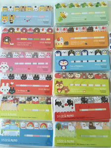 Travel Animal Mini Sticky Note Cute School Text Book Mark Sticker Memo Flags