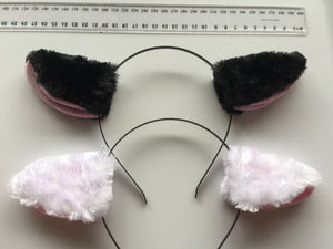 Women Girl Fluffy Fancy Cat Kitty fox Costume long Ear Party Hair head band Prop