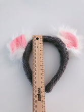 Women Children Bear Grey Koala Fluffy Pink Ear Party Hair head band Headband