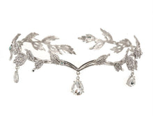 Women Bride Silver Crystal Rhinestone Leaf Party Hair Headband head Crown Tiara