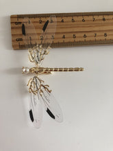 Women Girl Gold Color Dragonfly hair head Side Clip Brooch hairpiece accessory