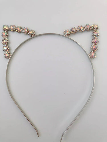 Women Girl Metal Crystal Cat kitty Party Hair Head Band Headband Hoop headpiece