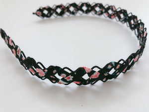 Women Girls Wire Yoga Gym Check Braid Sports School Hair Head band Headband hoop