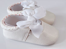 Baby Shower Girls Children Kids Christening White Bow Crib Dress Shoes Photo