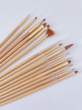 15PCS Nail Art Design Gold Brush Tool Set for Manicure