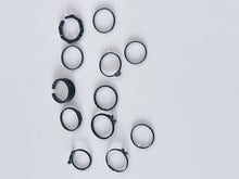 Women 12 BOHO Black Color Retro Joint knuckle stacking Finger tip Rings set