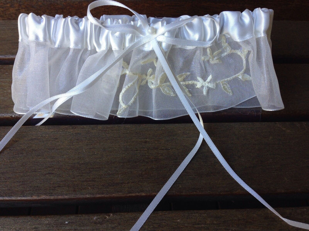 Women Bowknot Wedding White Bride Bridal Satin lace Garter Suspender Belt Strap