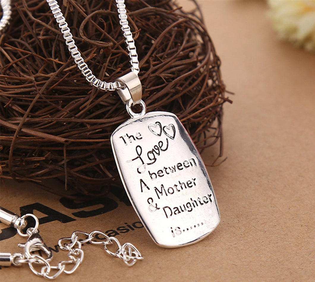 Women Love Between MUM & daughter mother's day necklace chain pendant MUM gift