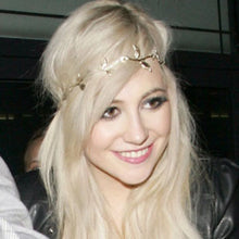 Women Lady Gold Olive leaf celebrity style Party Retro bohemian hair head band