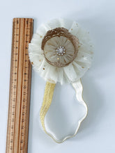 Girl Kids Baby Lace Gold Princess Birthday Crown Tiara Elastic Hair Headband