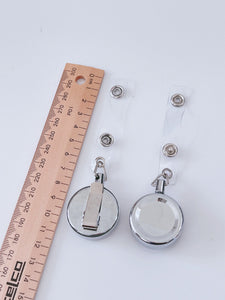 2X AU Retractable Badge Holder Reel Swipe Card Security ID Pull Key Tag Clip