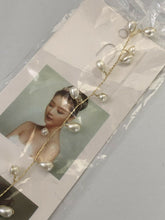 Women wedding Party Gold wire rice Pearl Hairpiece hair Headband Garland Tiara