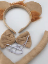 NEW Women Kid Child Boy Girl Lion Costume Ear tail Party Hair head band Prop set