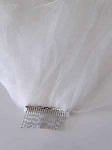 Women Girl Bride HEN'S NIGHT Party Wedding lace Hair head Short Veil Metal Comb