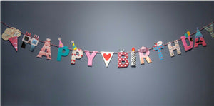 Boys Girls Kids Baby Happy Birthday Party Banners Flags Decorations Garlands