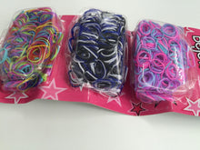 2000 Girl Navy colorful rainbow Latex Hair Ponytail Elastic braid Band holder