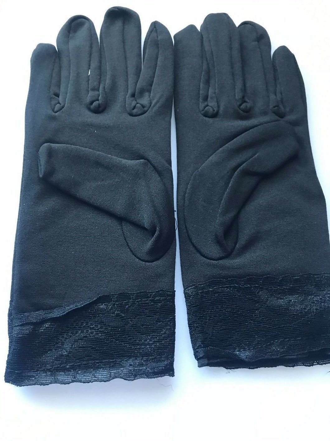 Women Lady Fleece Warm Thermal Lace Trim Party short Costume Gloves Mittens G213