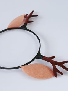 Women Girls Christmas Reindeer Deer Ears Antler Elf Costume Party Hair headband