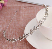 Women Lady Silver Crystal Leaf Party Hair Head Band Headband Hoop headpiece