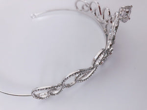 Women Rhinestone Crystal Wedding Bride Party Heart Hair Headband Crown Tiara