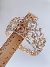 Women Girl Gold Rhinestone Crystal Princess Queen Head Hair Small Crown Tiara - Elegant Tiara for Weddings & Events