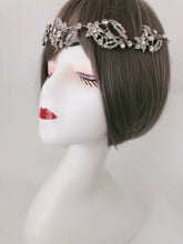 Women boho Bride Silver Crystal Party Forehead Hair Headband head Crown Tiara
