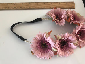 Women Girl flower Red Pink Daisy wedding Party Hair Elastic Headband Garland