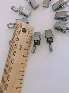 AU 10x Small Stainless Steel Metal Curtain Hanging Clips Claws with Hook Clamps