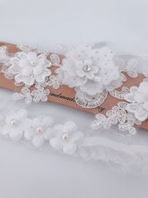 Women White Hens night Party Bride Wedding Trim Lace Garter Suspender Belt set