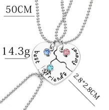 Girl Heart Split Jigsaw BFF Best Friend Forever Necklace Set Friendship Gift