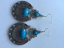 Women Retro Boho blue turquoise Long Ethic Bohemian Party Earrings Ear Hook Drop
