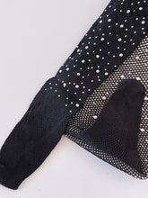 NEW Women Sexy Crystal Bling Punk Black Net Fishnet Stockings Pantyhose Tights