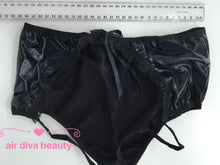 Women Oil Shine Wet look Syn Leather Sexy back open Briefs Panties Underwear