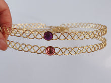 Women Celtic Simple Queen Gold color Gem Crown Tiara Hair Head Band Circlet