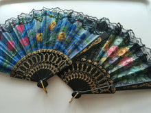 Women Lady Retro Black Lace flower Spanish Party Fancy Costume Folding Fans
