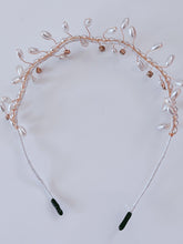 Women Bride Rice Pearl Bead Party Head Hair Band Headband Tiara Hoop Fascinator