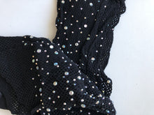 Women Crystal Rhinestone bling Fishnet Open Crotch Pantyhose Stockings Tights