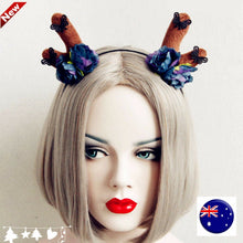 Women Girl Christmas Deer Reindeer ear Party Hair Headband band Prop Garland 201