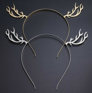 Women Metallic Reindeer Deer Ears Christmas Party Hair head band headband Hoop